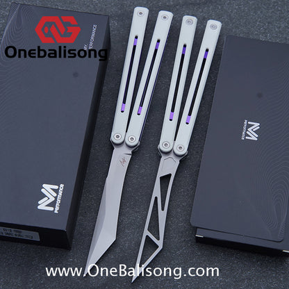 MY Performance Time Lite Original Balisong 7075 Aluminium Alloy Handle 5cr15 MOV Stainless Steel Blade