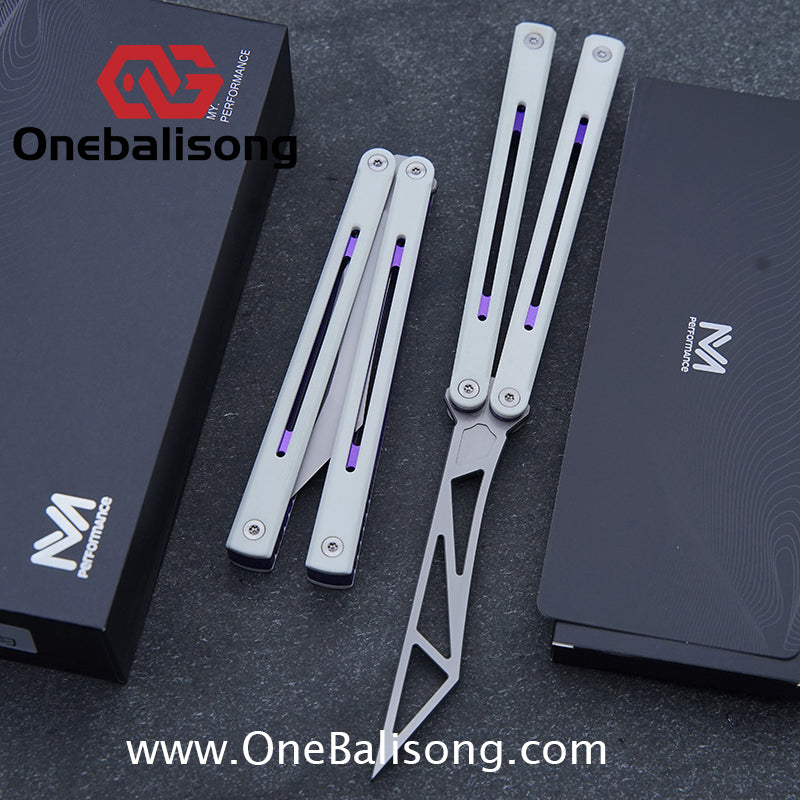 MY Performance Time Lite Original Balisong 7075 Aluminium Alloy Handle 5cr15 MOV Stainless Steel Blade