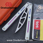 LDX Lnitiate Original Balisong Titanium Alloy+ G10 Patch Handle Stainles Steel Blade Trainer Bushing