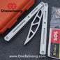 LDX Lnitiate Original Balisong Titanium Alloy+ G10 Patch Handle Stainles Steel Blade Trainer Bushing