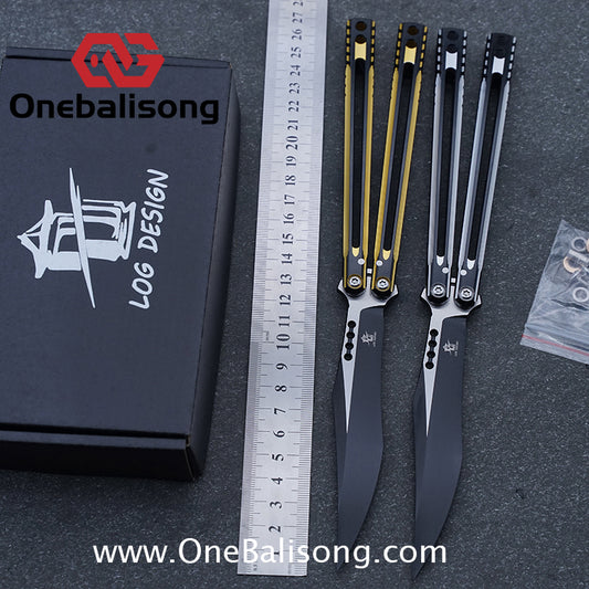 LOG Jian V3 Balisong 7075 Aluminium Alloy Handle 5Cr15 Stainless Steel Blade Bushing
