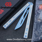 TITANOBOA Crystal Butterfly Balisong Aluminum Alloy Handle Stainless Steel Blade Bushing