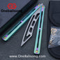 Theone Tyrannosaurus Rex Balisong Titanium Alloy Handle Stainless Steel Blade One-piece structure Bushing