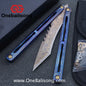 Theone Tyrannosaurus Rex Balisong Titanium Alloy Handle Stainless Steel Blade One-piece structure Bushing