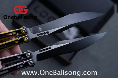 LOG Jian V3 Balisong 7075 Aluminium Alloy Handle 5Cr15 Stainless Steel Blade Bushing