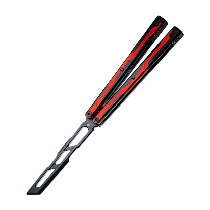 Armed Shark Ajax V1/V2 Balisong Clone Seven Series Aluminum Alloy+G10 Patch/All Aluminum  Handle Stainless Steel Trainer Blade Bushing Balisong