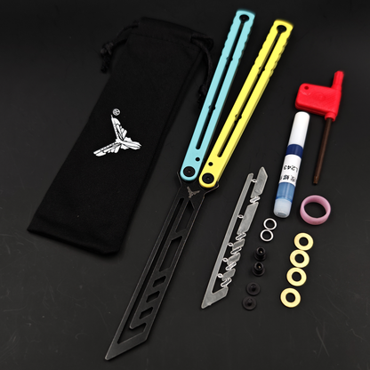 YY Noctilucent Steel Kraken Balisong Clone  Stainless Steel Handle Stainless Steel Blade Bushings