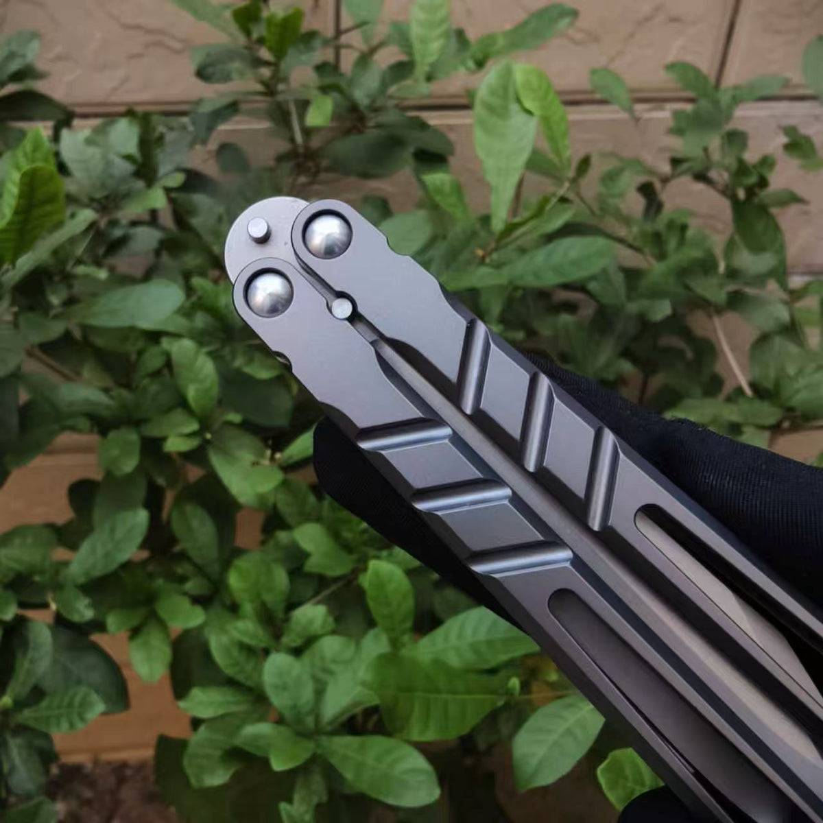 Baliplus Sandwich AB BRS chAB Balisong Clone TC4 Titanium Alloy Handle VG10 Stainless steel Blade Bushings