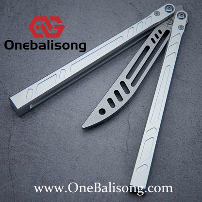 Baliplus New Aluminum Channel BB Barebones Balisong Clone 7075 Aluminum Alloy Handle 420 Stainless Steel Blade Bushing