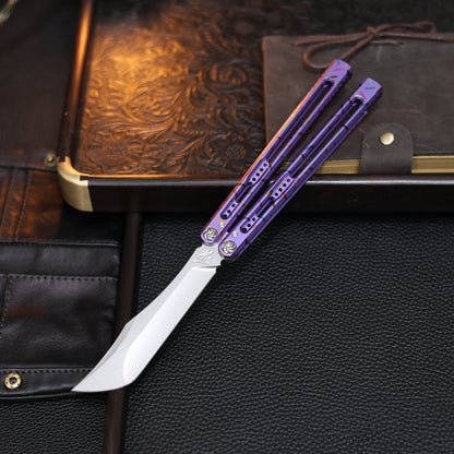 Baliplus Medusa Clone Balisong TC4 Titanium Alloy Handle VG10 Stainless Steel Blade Bushing