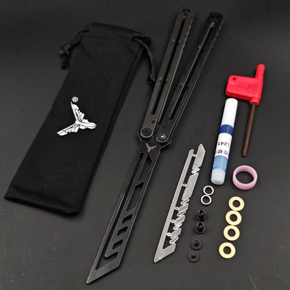 YY Noctilucent Steel Kraken Balisong Clone  Stainless Steel Handle Stainless Steel Blade Bushings