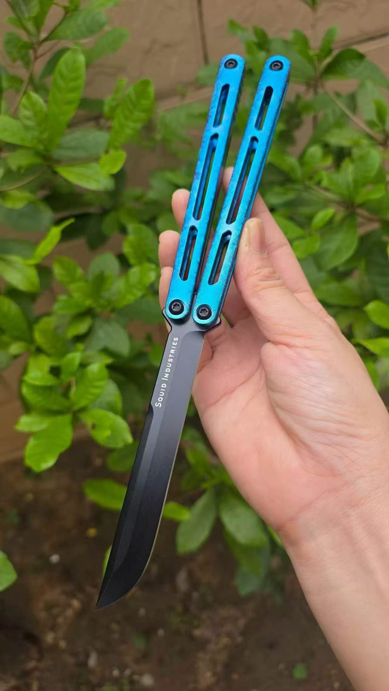 Baliplus Tsunami V4 Ice Crystal Titanium Balisong Clone TC4 Titanium Alloy Handle VG10 blade Bushing