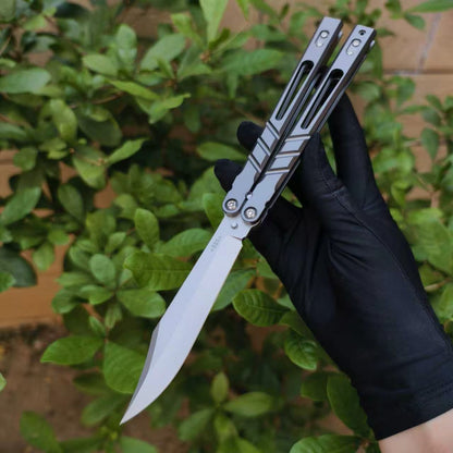 Baliplus Sandwich AB BRS chAB Balisong Clone TC4 Titanium Alloy Handle VG10 Stainless steel Blade Bushings