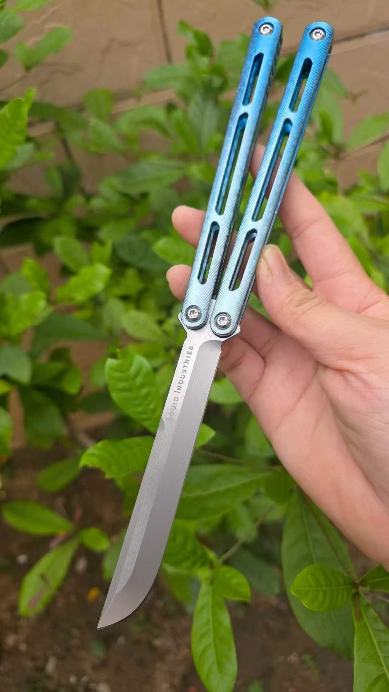 Baliplus Tsunami V4 Ice Crystal Titanium Balisong Clone TC4 Titanium Alloy Handle VG10 blade Bushing