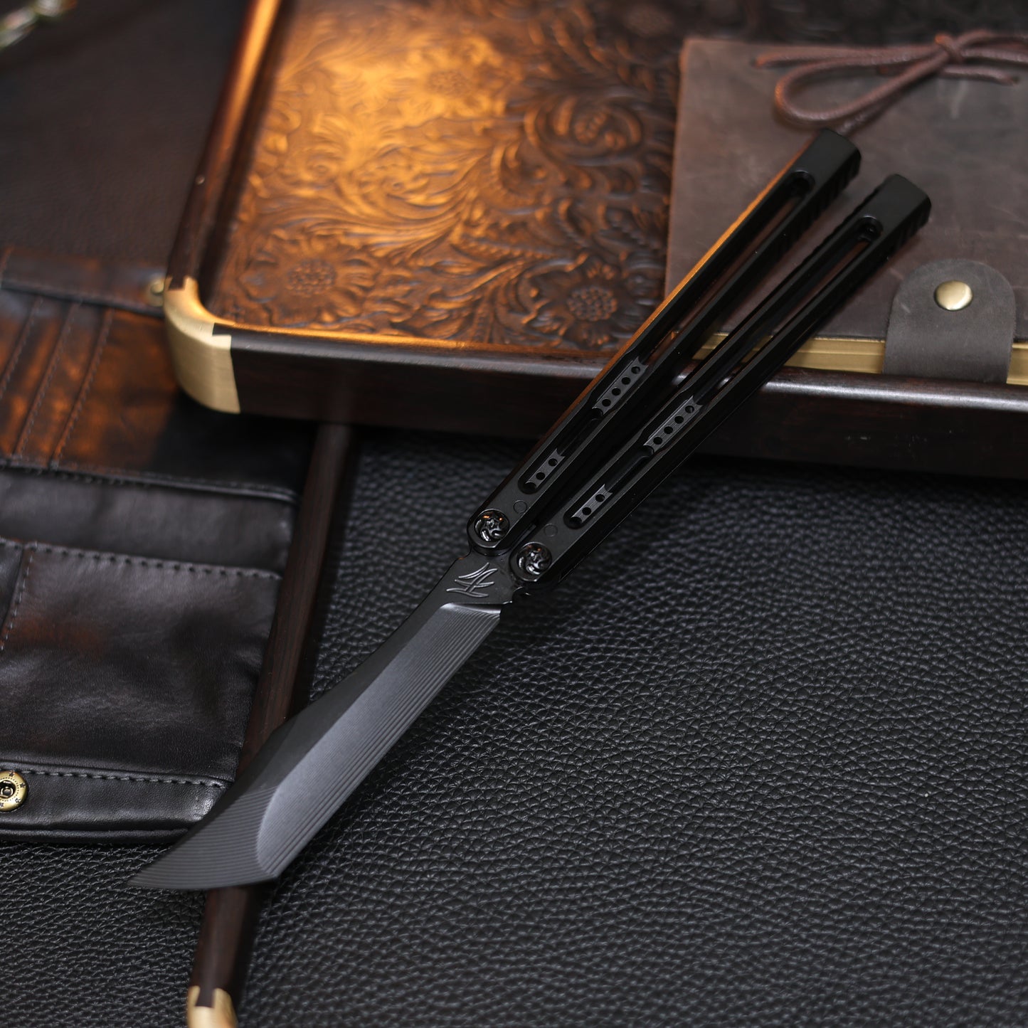 Baliplus Medusa Clone Balisong TC4 Titanium Alloy Handle VG10 Stainless Steel Blade Bushing