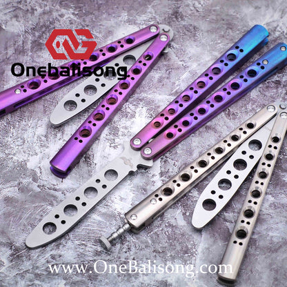 theone BM42/BM43/BM46/BM47/BM40T Balisong clone Titanium-handle stainless steel blade bushing One-piece structure