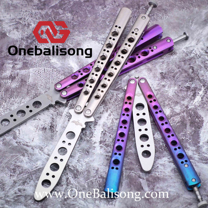 theone BM42/BM43/BM46/BM47/BM40T Balisong clone Titanium-handle stainless steel blade bushing One-piece structure