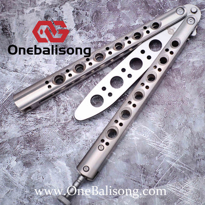 theone BM42/BM43/BM46/BM47/BM40T Balisong clone Titanium-handle stainless steel blade bushing One-piece structure