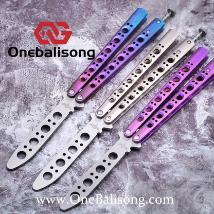theone BM42/BM43/BM46/BM47/BM40T Balisong clone Titanium-handle stainless steel blade bushing One-piece structure