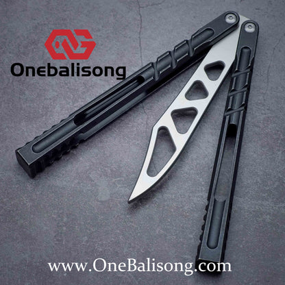 theone Hammer chAB Balisong clone Titanium handle stainless steel blade Bushing
