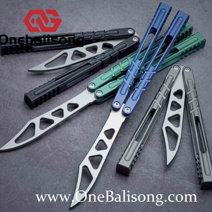 theone Hammer chAB Balisong clone Titanium handle stainless steel blade Bushing