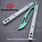 theone G10 orca Balisong clone G10 handle Titanium blade Bushing