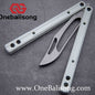 theone G10 orca Balisong clone G10 handle Titanium blade Bushing