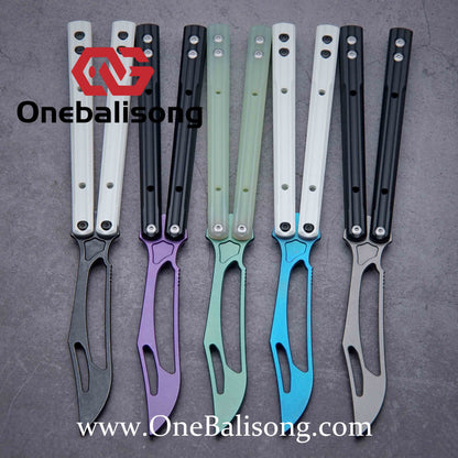 theone G10 orca Balisong clone G10 handle Titanium blade Bushing