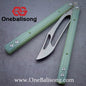theone G10 orca Balisong clone G10 handle Titanium blade Bushing