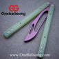theone G10 orca Balisong clone G10 handle Titanium blade Bushing