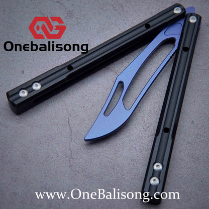 theone G10 orca Balisong clone G10 handle Titanium blade Bushing