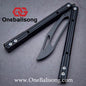 theone G10 orca Balisong clone G10 handle Titanium blade Bushing