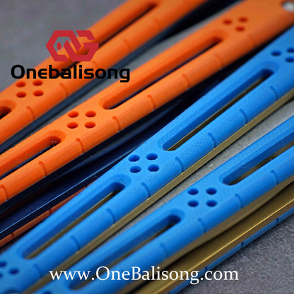 theone Titanium bas Balisong clone Titanium handle stainless steel blade Bushing