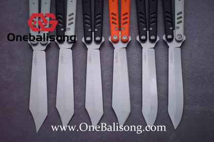 Baliplus BRS REP CLONE Balisong TC4 Titanium Alloy+G10 Patch Bushings Sandwich Structure 9cr18