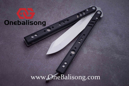 Baliplus BRS REP CLONE Balisong TC4 Titanium Alloy+G10 Patch Bushings Sandwich Structure 9cr18