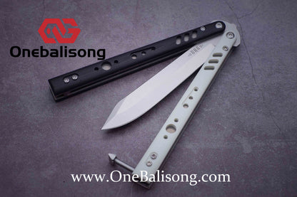 Baliplus BRS REP CLONE Balisong TC4 Titanium Alloy+G10 Patch Bushings Sandwich Structure 9cr18