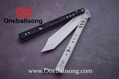 Baliplus BRS REP CLONE Balisong TC4 Titanium Alloy+G10 Patch Bushings Sandwich Structure 9cr18