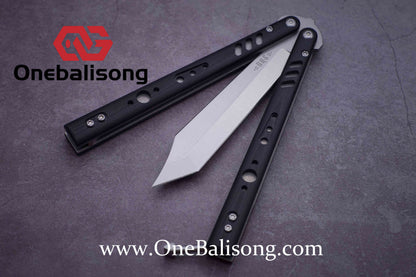 Baliplus BRS REP CLONE Balisong TC4 Titanium Alloy+G10 Patch Bushings Sandwich Structure 9cr18