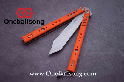 Baliplus BRS REP CLONE Balisong TC4 Titanium Alloy+G10 Patch Bushings Sandwich Structure 9cr18