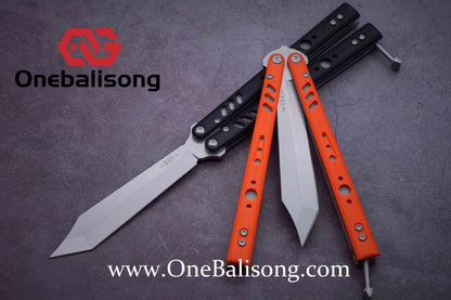 Baliplus BRS REP CLONE Balisong TC4 Titanium Alloy+G10 Patch Bushings Sandwich Structure 9cr18