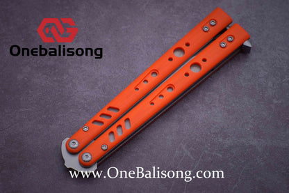 Baliplus BRS REP CLONE Balisong TC4 Titanium Alloy+G10 Patch Bushings Sandwich Structure 9cr18