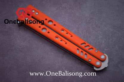 Baliplus BRS REP CLONE Balisong TC4 Titanium Alloy+G10 Patch Bushings Sandwich Structure 9cr18