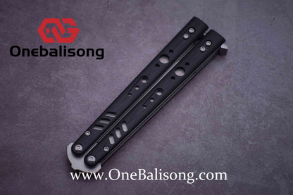 Baliplus BRS REP CLONE Balisong TC4 Titanium Alloy+G10 Patch Bushings Sandwich Structure 9cr18