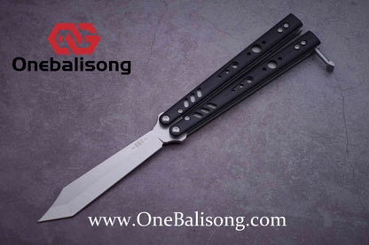 Baliplus BRS REP CLONE Balisong TC4 Titanium Alloy+G10 Patch Bushings Sandwich Structure 9cr18