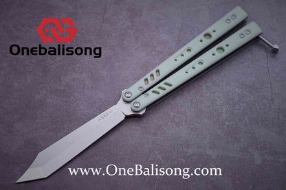 Baliplus BRS REP CLONE Balisong TC4 Titanium Alloy+G10 Patch Bushings Sandwich Structure 9cr18