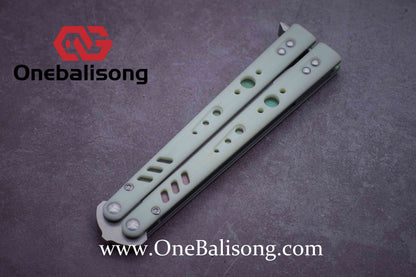 Baliplus BRS REP CLONE Balisong TC4 Titanium Alloy+G10 Patch Bushings Sandwich Structure 9cr18