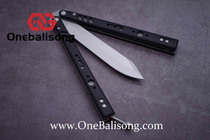 Baliplus BRS REP CLONE Balisong TC4 Titanium Alloy+G10 Patch Bushings Sandwich Structure 9cr18