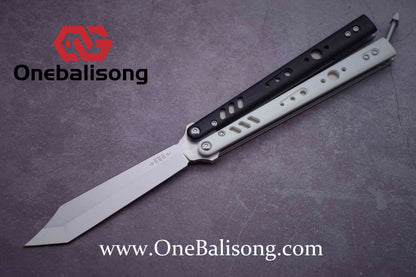 Baliplus BRS REP CLONE Balisong TC4 Titanium Alloy+G10 Patch Bushings Sandwich Structure 9cr18
