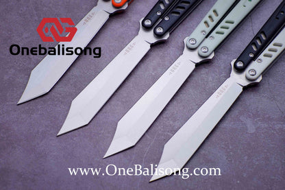 Baliplus BRS REP CLONE Balisong TC4 Titanium Alloy+G10 Patch Bushings Sandwich Structure 9cr18
