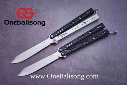 Baliplus BRS REP CLONE Balisong TC4 Titanium Alloy+G10 Patch Bushings Sandwich Structure 9cr18